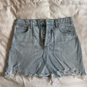 Agolde Light Blue Denim Skirt